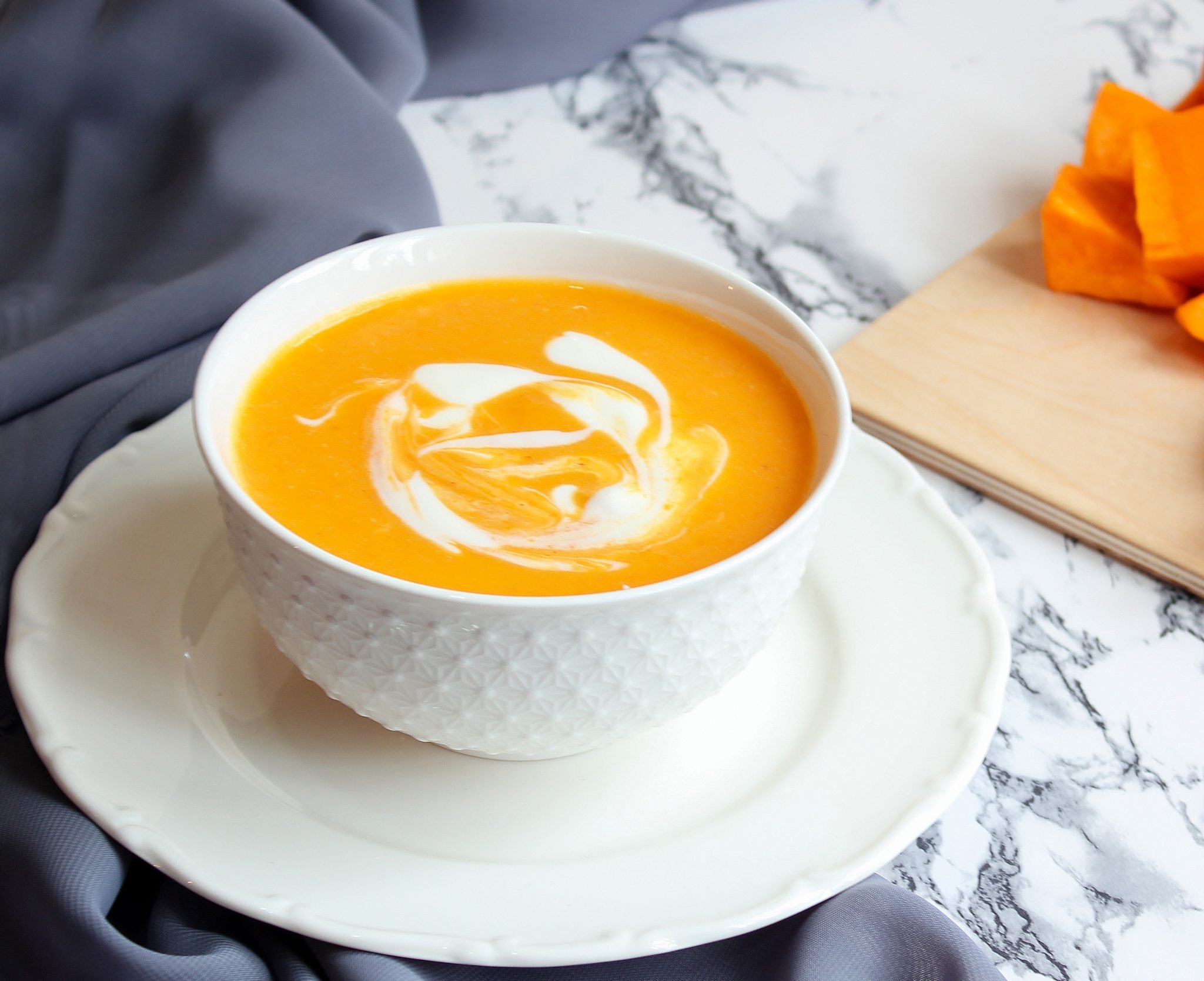Recette de velouté de butternut et carottes pour l'automne